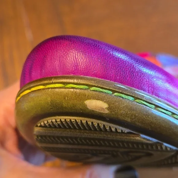 Queen Boho Leather Printing Stitching Mary Jane Style Halloween Heels - Picture 14 of 16